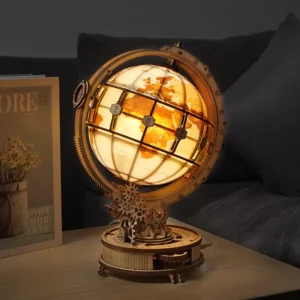 Rotating Globe 3D Gear Wooden Mechanical Puzzle
