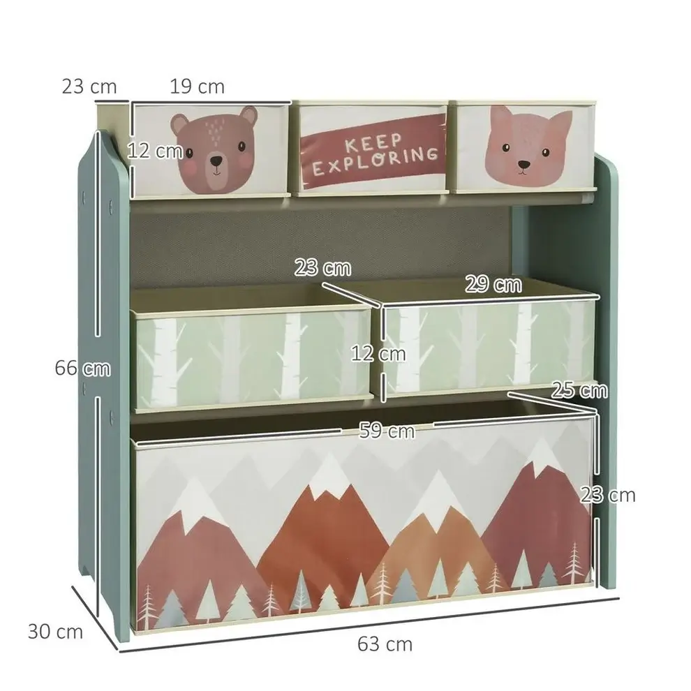 6 box kids toy storage low price
