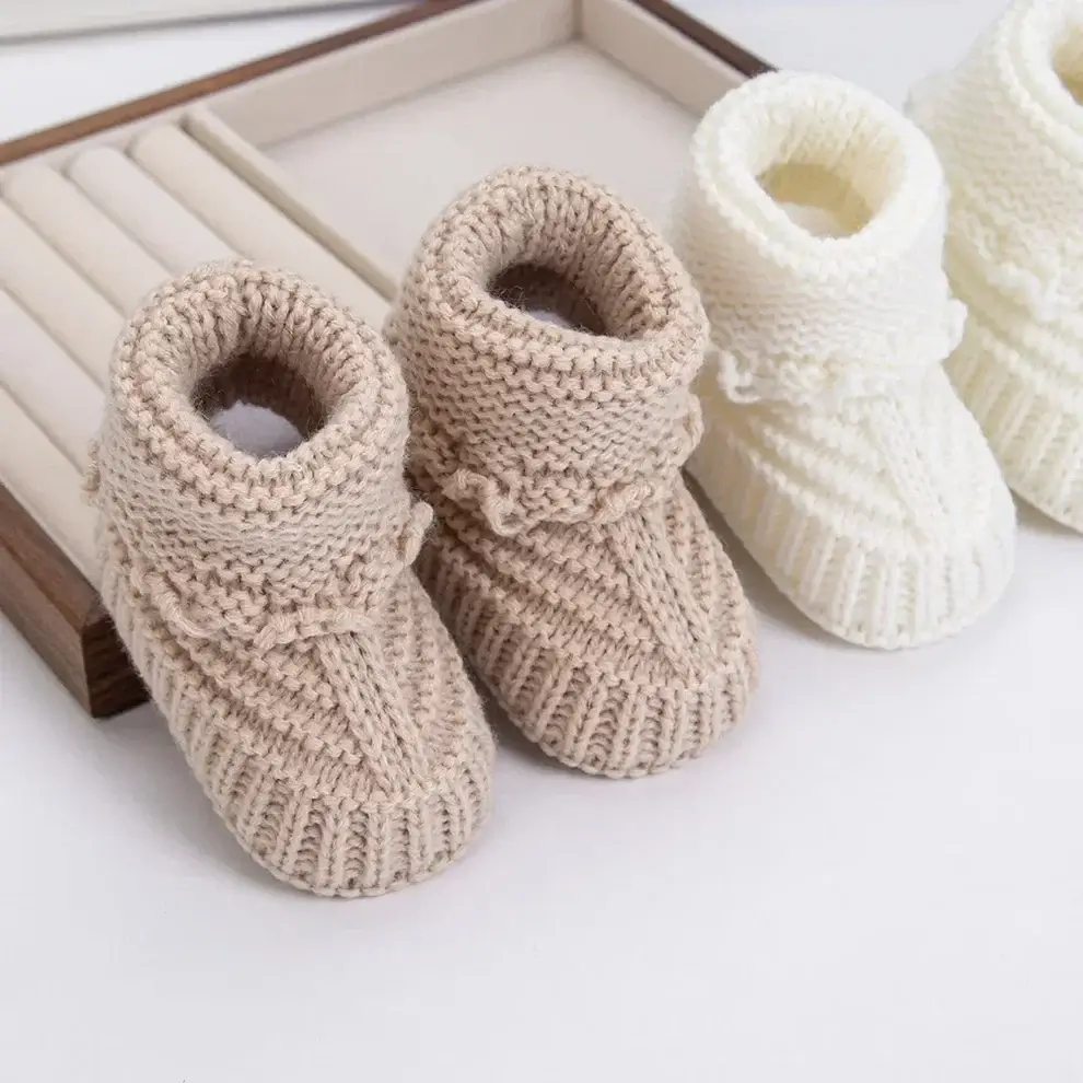 Baby knitted shoes discounted