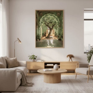 The Courtyard Sanctuary Olive Tree Framed Print