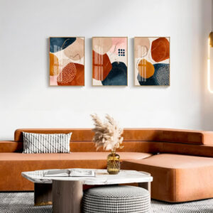Elements of Nature | Organic Abstract Triptych Canvas Set