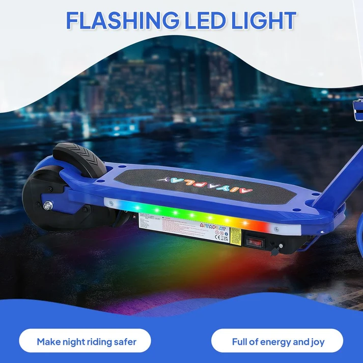 Kids Electric Scooter with Colourful LED Light Bar Discount UK