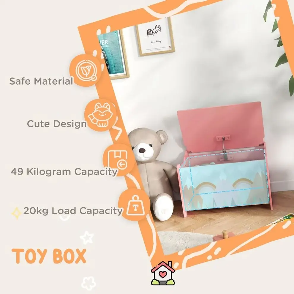 Kids pink toy chest best price