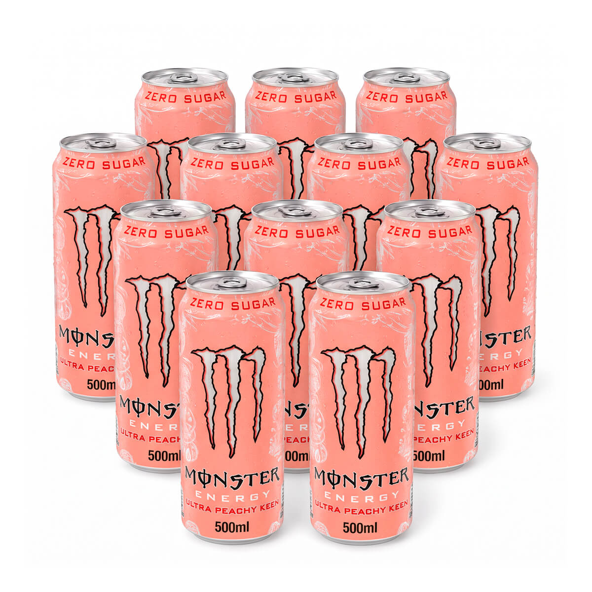 Monster Energy Drink Ultra Peachy Keen Zero Sugar 12 x 500ml Bulk Pack