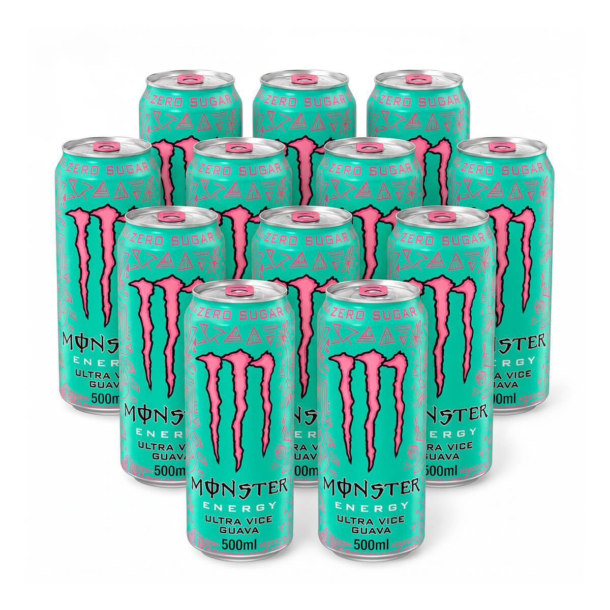 Monster Energy Zero Sugar Ultra Vice Guava 12 x 500ml Bulk Pack