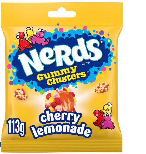 Nerds Gummy Clusters Cherry Lemonade Fruit-Flavour Candy 10 x 113g Bulk Case