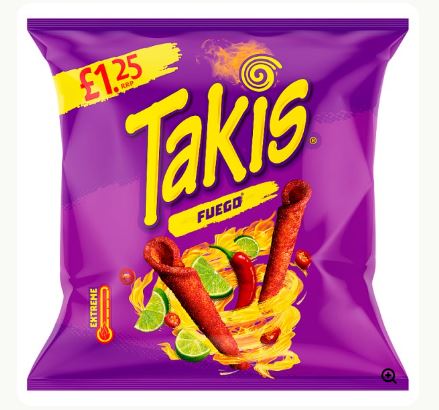 Takis Fuego Chilli and Lime Flavour Corn Snack 21 x 55g Bulk Pack