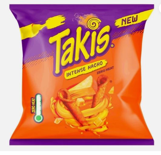 Takis Intense Nacho Cheese Flavour Corn Snack 21 x 55g Bulk Box