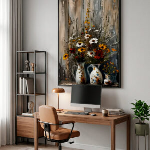 Wildflower Still Life Canvas Print Wall Art