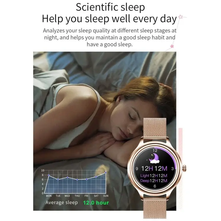 Women's smart watch sleep monitoring